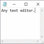 Any text editor